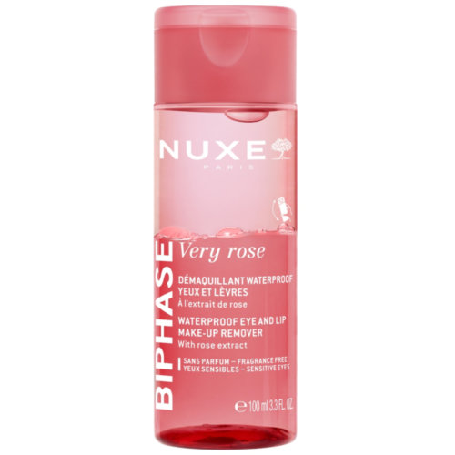 Nuxe very rose desmaquillante waterproof ojos y labios - bifásico 100ml