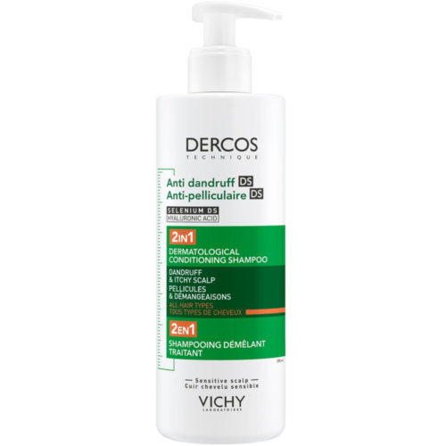 Dercos champu anticaspa 2 en 1  1 envase 390 ml