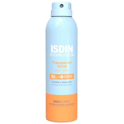 Isdin fotoprotector transparent spray wet skin spf 50 (1 envase 250 ml)
