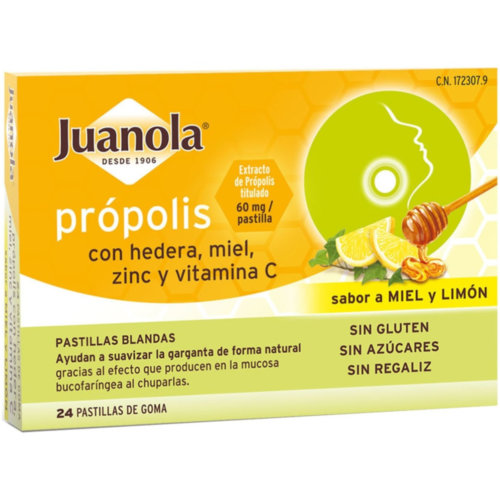 Juanola propolis hiedra pastillas miel (24 pastillas)