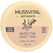 Mussvital essentials botanics crema de manos avena y urea (1 envase 200 ml)