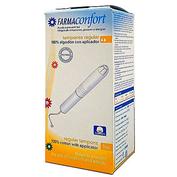 Tampones 100% algodon - farmaconfort con aplicador (16 unidades regular)