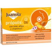 Juanola propolis miel altea y vitamina c (24 pastillas de goma sabor naranja)