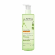 A-derma exomega control gel limpiador emoliente 2 en 1 cuerpo y cabello 1 envase 500 ml