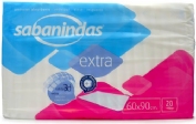 Sabanindas classic  prot-cama extra 60x90 cm 20 u
