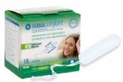 Tampones sin aplicador algodon - farmaconfort (18 unidades super)