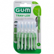 Cepillo interdental viaje gum 1414 trav-ler ultrafino 1.1 mm conico 6 unidades - gum 1414 trav-ler
