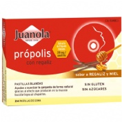 Juanola propolis  24 pastillas de goma sabor regaliz y miel